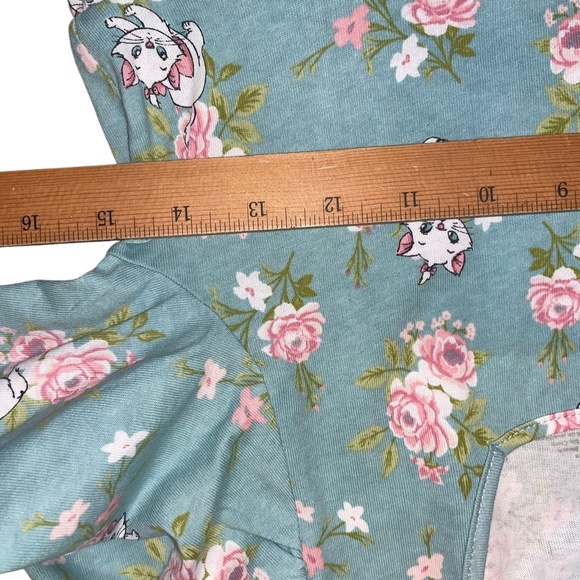Disney Aristocats Marie Pink Blue Floral Design Short Sleeve Pullover Dress XL - Picture 5 of 7